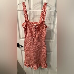 Bailey Blue Red Floral Mini Dress Sundress  Small